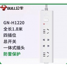 公牛（BULL）GN-H1220 双重防雷电源插座 全长1.8米