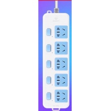 公牛（BULL）GN-316 插座 插线板 单排5孔独立开关 全长1.8米导线