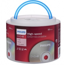 飞利浦（PHILIPS）DVD+R光盘/刻录盘 16速4.7G 手拎乖乖桶 桶装50片 