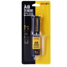 得力（deli） AB胶 A+B胶水用塑料金属玻璃陶瓷强力胶多功能凝胶 4ml/卡 53573 