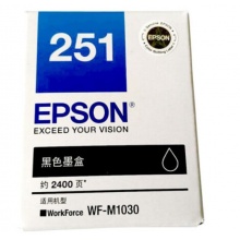 爱普生（EPSON）T251 黑色 原装墨盒 墨水 (适用WF-M1030机型) 官方标配 