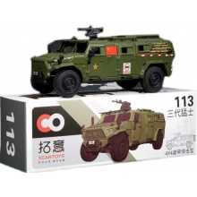 猛士三代1：64合金装甲车113号4×4装甲突击型汽车模型