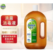 滴露Dettol 消毒液 杀菌除螨 儿童宝宝内衣 家居室内 宠物环境消毒 消毒水 衣物除菌剂 750g滴露松木消毒液 