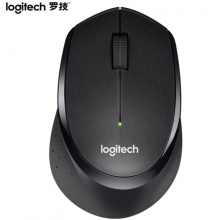 罗技（Logitech）M330 无线鼠标 办公鼠标 右手鼠标 带无线微型接收器 黑色 