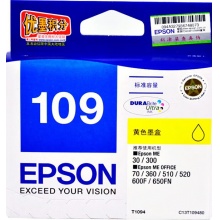 爱普生（EPSON） t109 T1091墨盒ME30/300/360/600F原装墨盒 T1094黄色墨盒C13T109480 